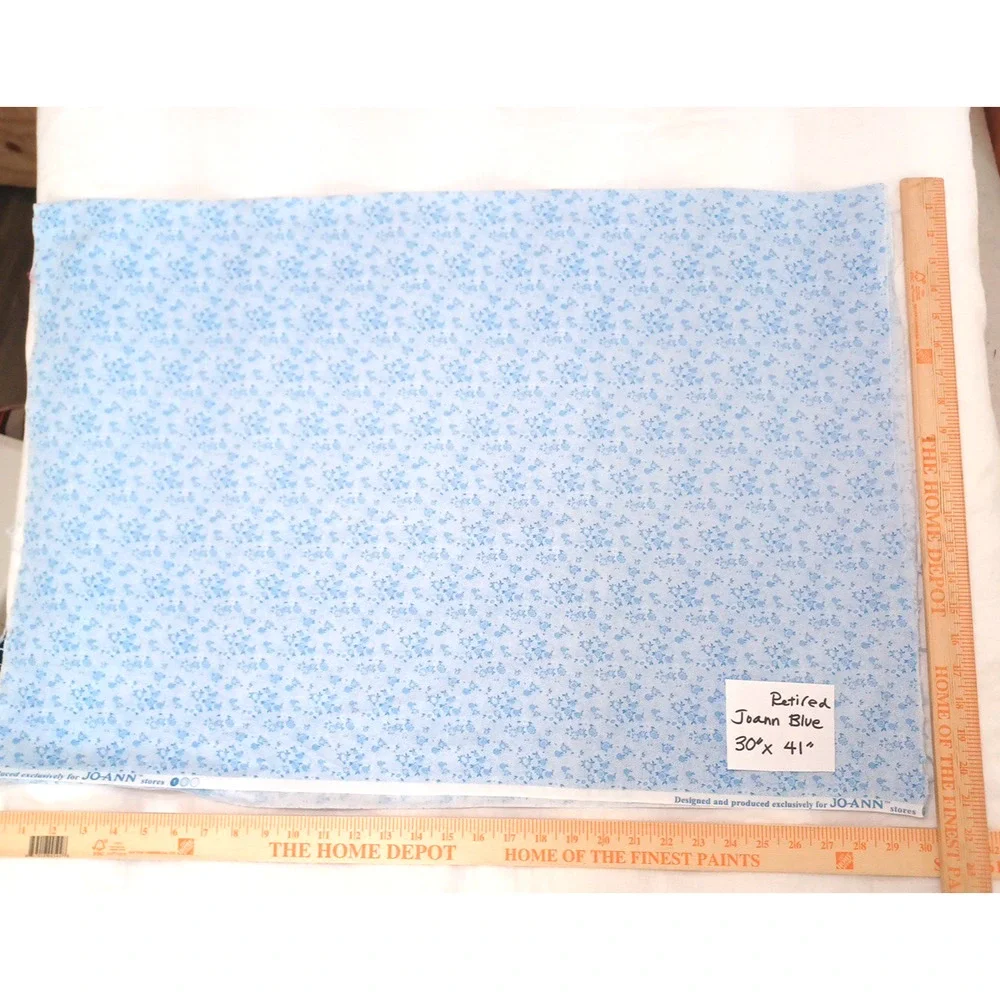 Jo-Ann Blue Petite Floral Sewing Quilt Craft Cotton Fabric 1 Pc 30